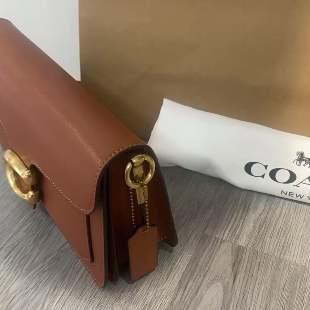 Coach Rust Brown Leather Tabby 26 Shoulder Bag - Picture 4 of 9